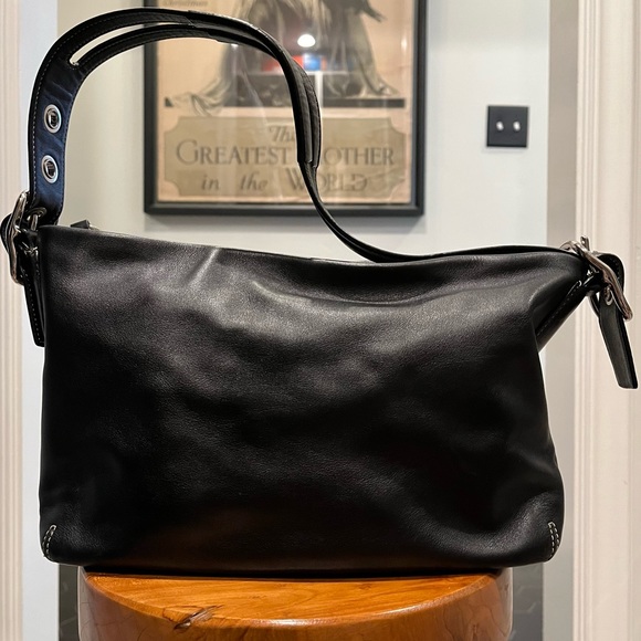Coach Bags Coach Black Leather Midsize Purse Poshmark